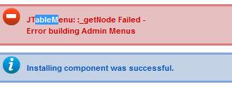 getNode Failed error message